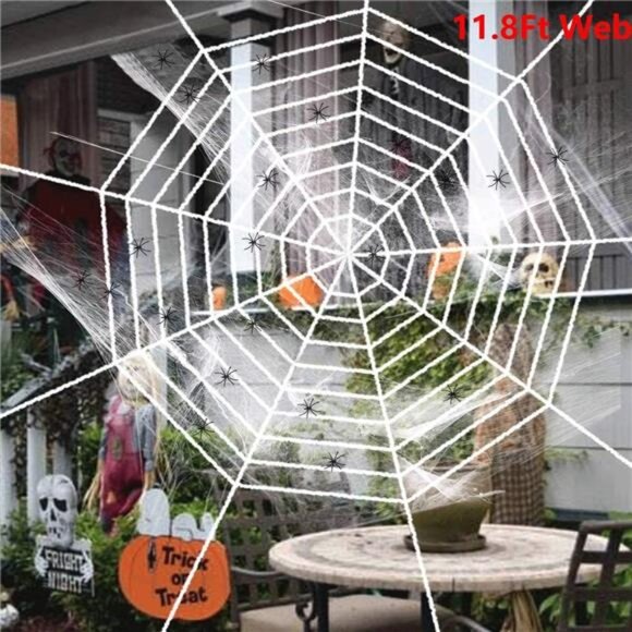Halloween Spider Decorations Aitey Halloween Scary Giant Spider Set with 4 Large - Picture 3 of 7